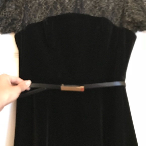 Beautiful Black Velvet Fit and Flare Dress - Picture 4 of 6